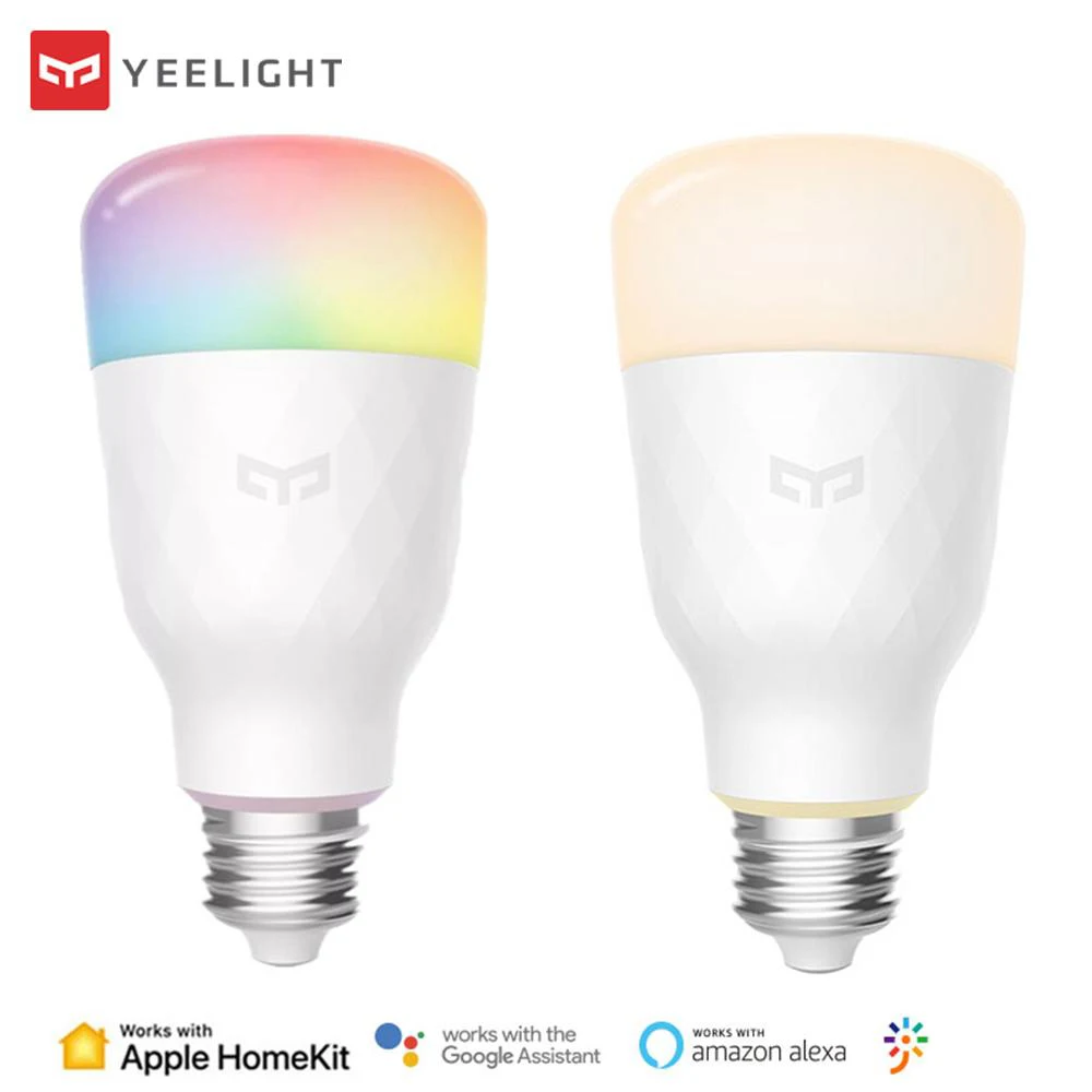 Умная Светодиодная лампа Yeelight 800 люмен Wi-Fi защита глаз 8 5 Вт E27 лимонный цвет умная