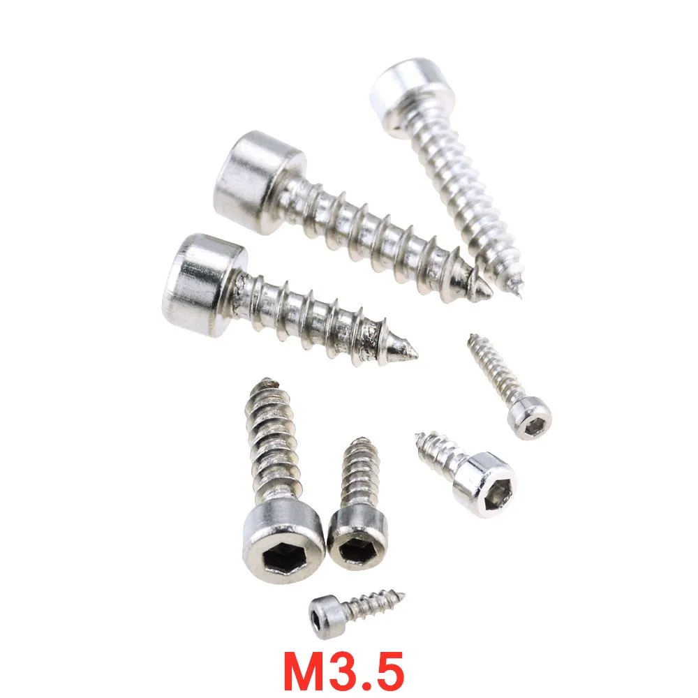 20 шт./лот M3.5 * 10 30 мм 25 шестигранные винты с шестигранной Кепки саморезы пресс шайбой 304 Нержавеющая сталь