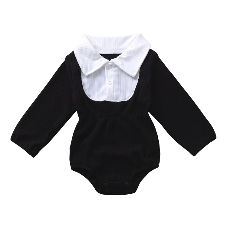 Emmababy для новорожденных девочек и мальчиков; верхний комбинезон с длинными рукавами и бантом на пуговицах в стиле пэчворк; цельнокроеная одежда - Цвет: 4