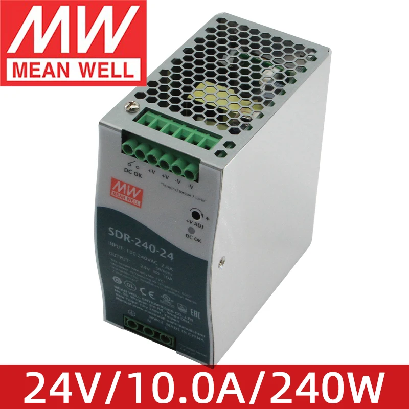 Бренд MEAN WELL представляет SDR-240-24 24V 10.0A 240 ватт meanwell Высокое качество Вт один Выход