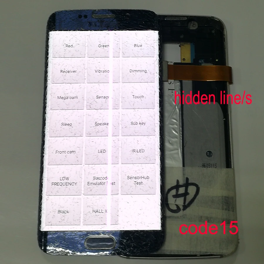 Jpfix для S6edge экран с рамкой и дугой экран с точкой взрыва - Цвет: S6edge Hidden line15