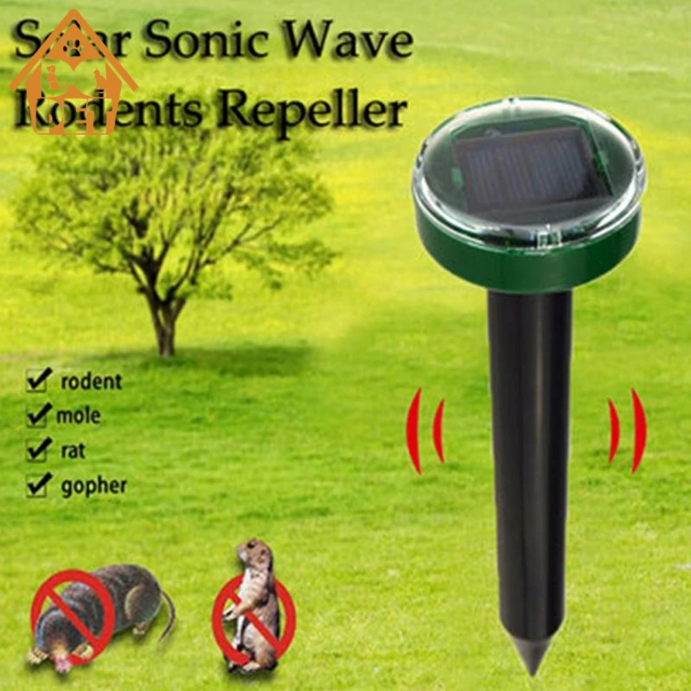 

Outdoor Garden Mole Repellent Solar Power Ultrasonic Mole Snake Bird Mosquito Mouse Ultrasonic Pest Repeller Control Garden Yard