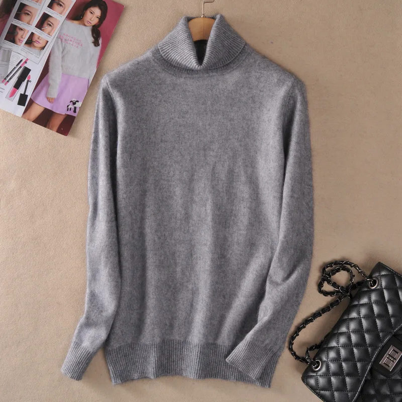 Women's loose Pullover plus velvet autumn and winter new plus thick knitted bottom sweater