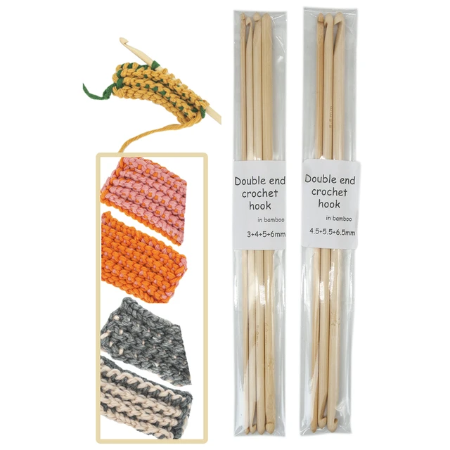 12Pcs/Set Natural Wooden Bamboo Crochet Hooks DIY Wooden Knitting Needle  3-10mm