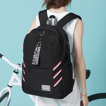 

Large Capacity Waterproof Oxford Student Backpack School Bags For Teenage Girls Book Bag USB Charging Travel Backpacks Sac A Dos