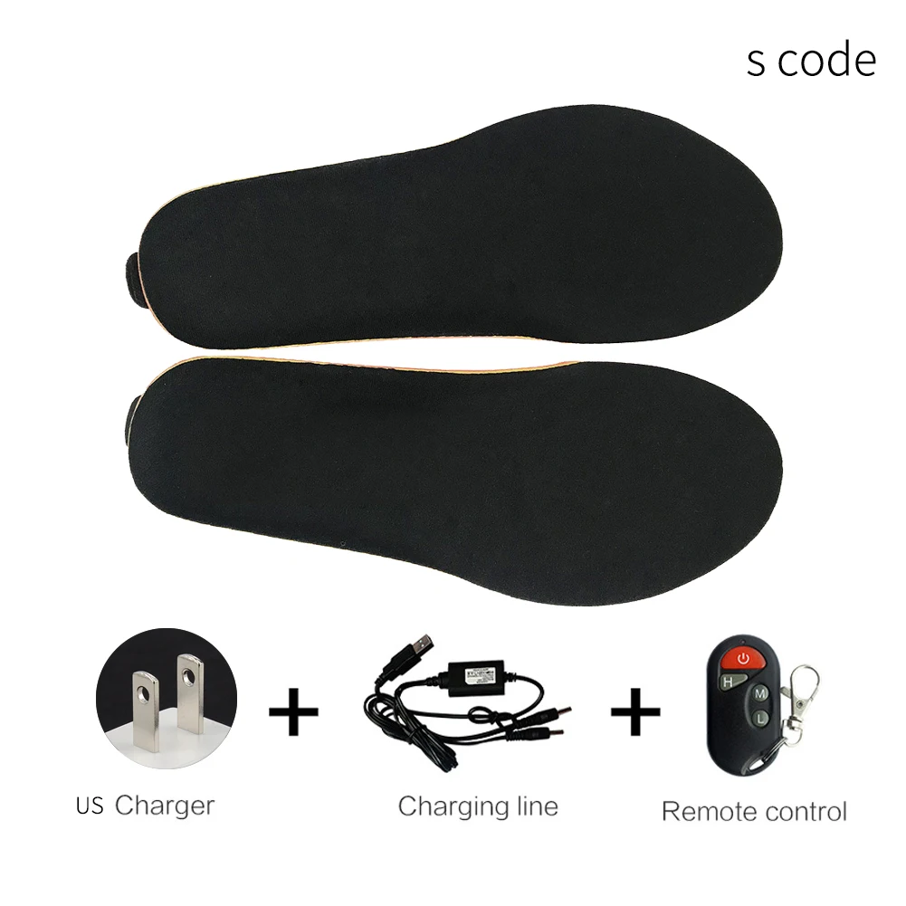 Black with US plug Моющиеся регулируемые температуры уличные Зимние виды спорта Лыжная обувь с дистанционным управлением коврик для ног с электрическим подогревом - Цвет: Black with US plug