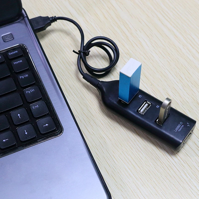 Mini USB Hub 2.0 Multi-USB High Speed Hub Splitter 4-Port USB Hub Adapter for PC Notebook Laptop Receiver Computer Accessories