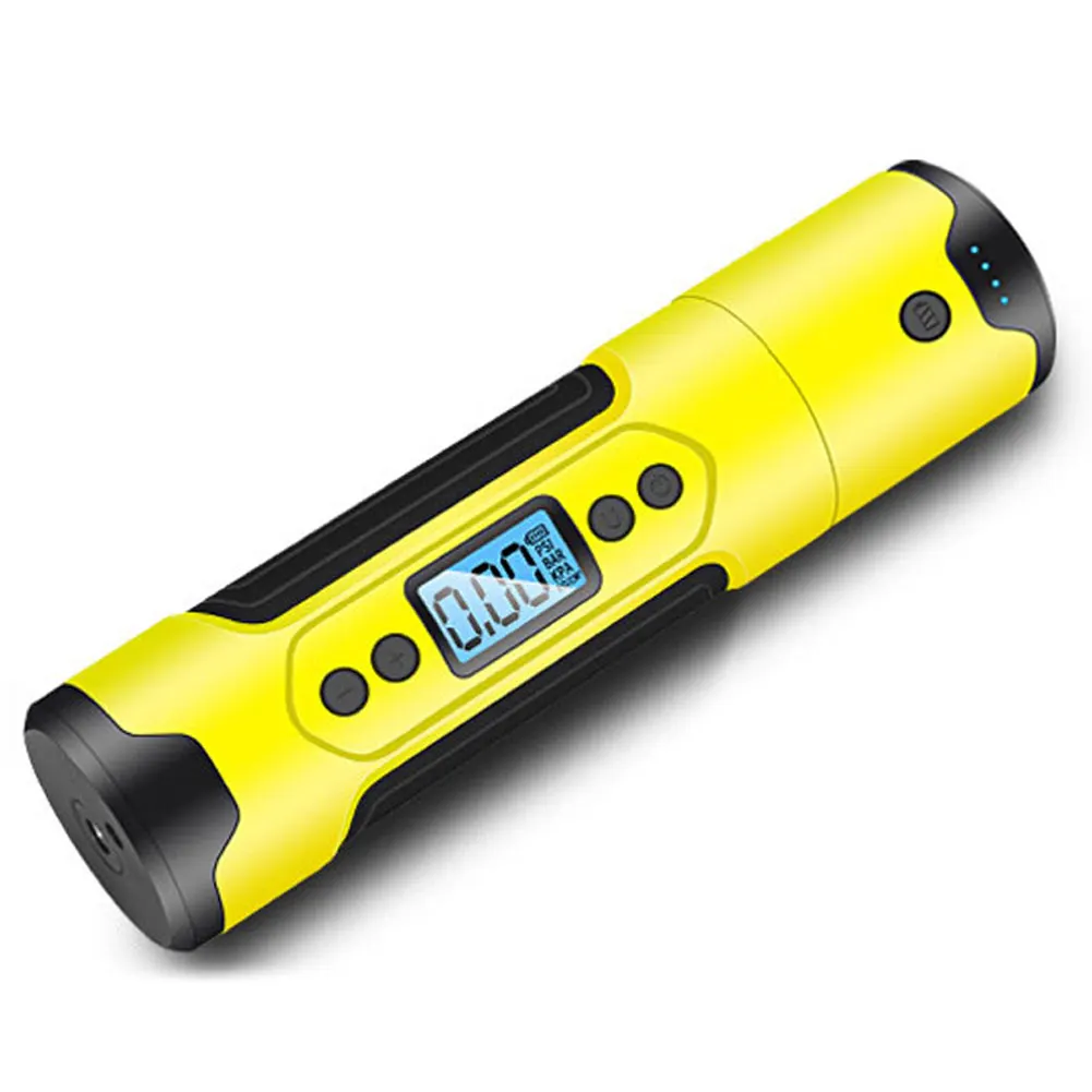 1000mAh Yellow Портативный воздушный компрессор мини-насос ручной воздушный насос 150PSI ЖК-дисплей со светодиодной подсветкой_ WK - Напряжение: 1000mAh Yellow
