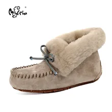 Г., водонепроницаемые женские туфли на плоской подошве из натуральной кожи Удобные зимние теплые ботинки на натуральном меху модная Нескользящая женская обувь