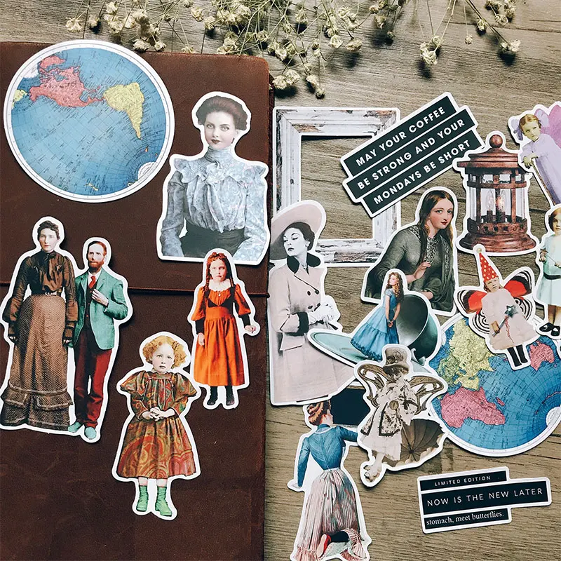 19 шт. винтажные Ephemera семейные наклейки с буквами набор для скрапбукинга альбом журнал счастливый планировщик декоративные наклейки s