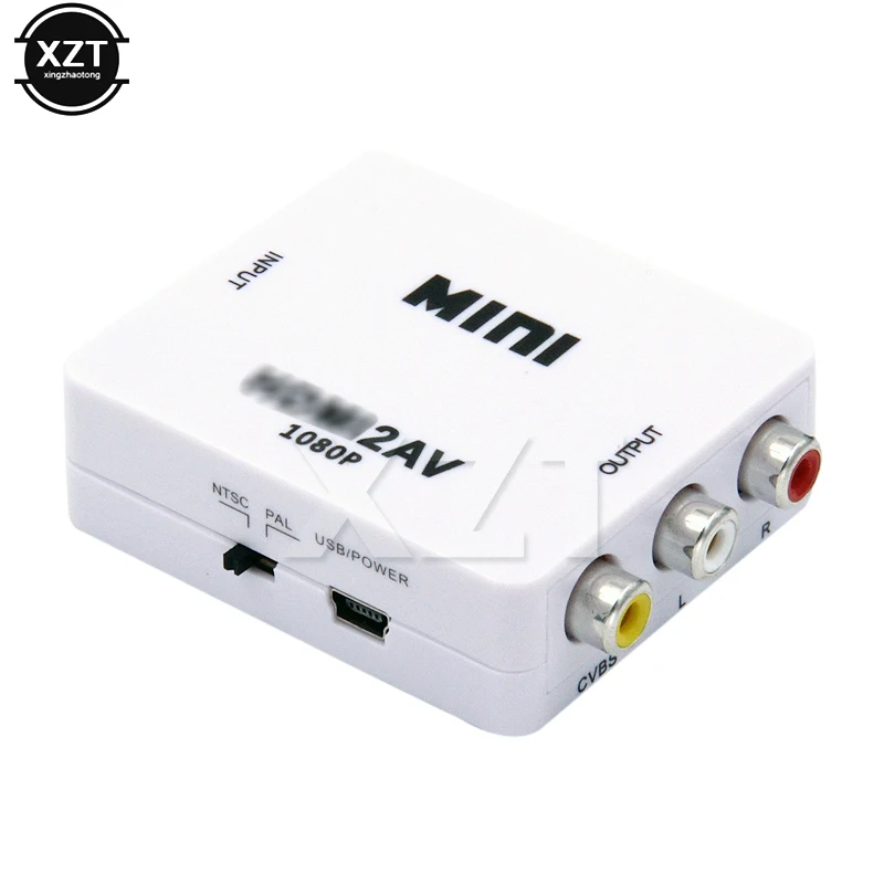 Портативный адаптер-преобразователь HDMI-совместимый с AV преобразователь видео HD