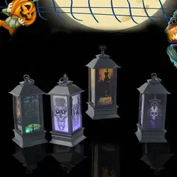 Лампа в виде тыквы на Хэллоуин СВЕТОДИОДНЫЙ вечерние дети паук летучая мышь подвесной фонарь креативная ведьма Свет Декор для дома, сада