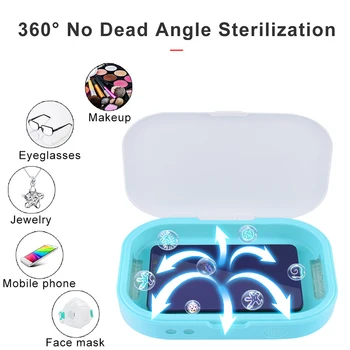 

Wireless Fast Charging Phone Disinfection Box Applicable Wireless Charger Home Cleaning UV Mobile Phone Sterilizer Light