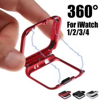 

Magnetic Adsorption Metal Frame Protection Case For Apple Clock 38 MM 42 MM Series 1 2 3 For i-Watch 440 MM 44 MM Bumper Case