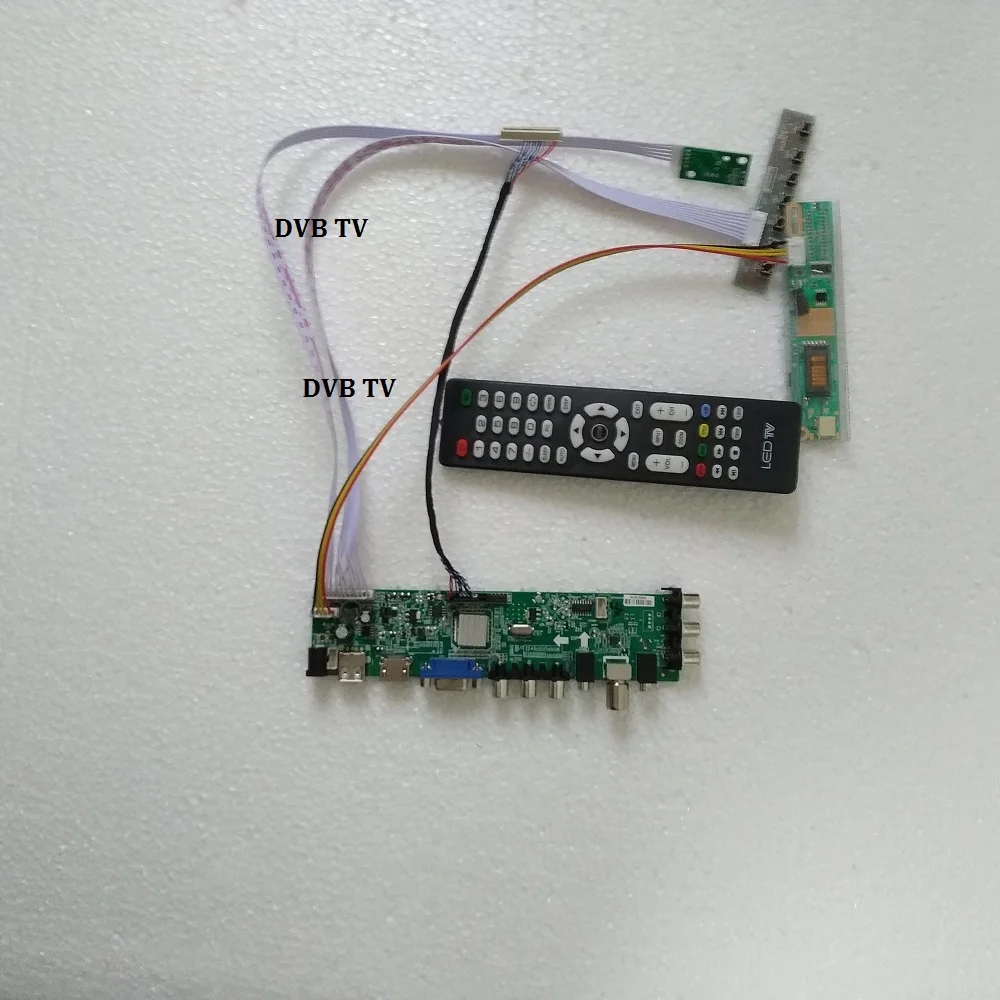 Для LP154W01 LG 1280X800 панель DVB-T DVB-C цифровой USB AV RF сигнал VGA ТВ DIY ЖК-светодиодный контроллер Комплект HDMI