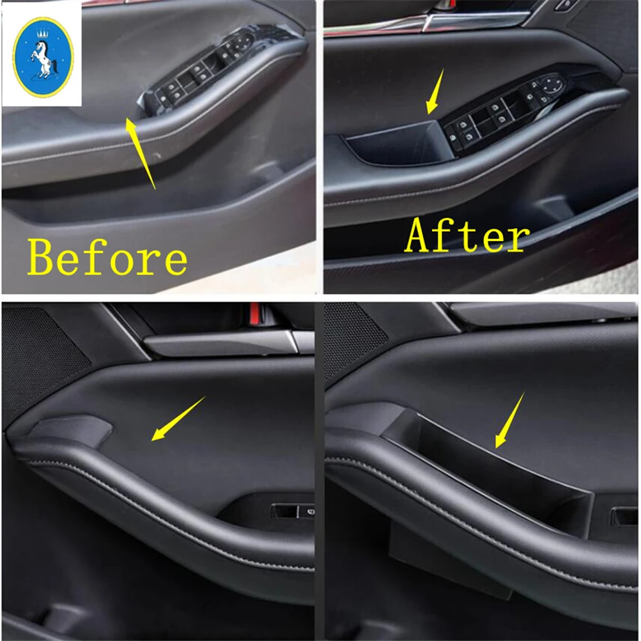 

Yimaautotrims Auto Accessory Front Door Handle Armrest Container Holder Tray Storage Box Organize Kit Fit For Mazda 3 2019 2020