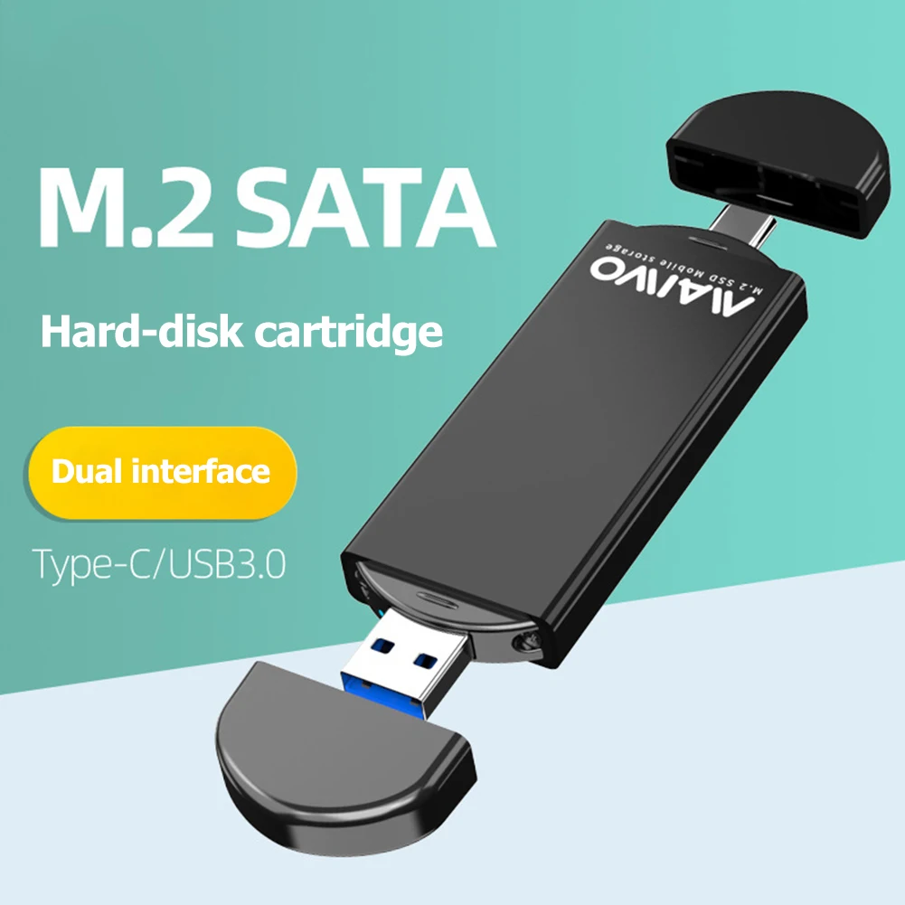 mobile hard disk box MAIWO M.2 SATA Hard Drive Box USB/Type-C 2 in 1 Hdd Solid State Case B Key/B&M Key SSD Adapter for 2230/2242/2260/2280 SSD Case hdd case usb 3.0