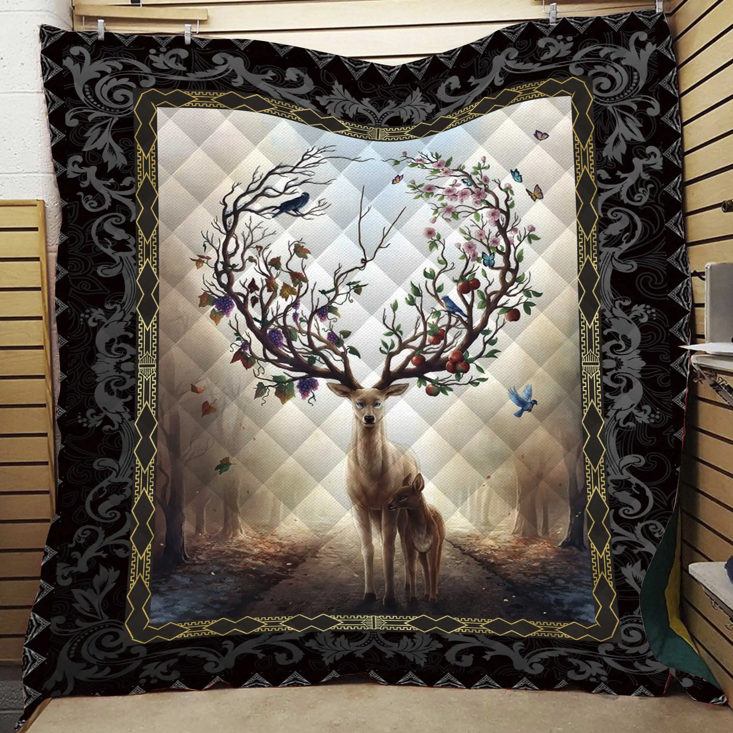 Одеяло с 3d рисунком собаки оленя черепаха кошки Стеганое теплое постельное белье