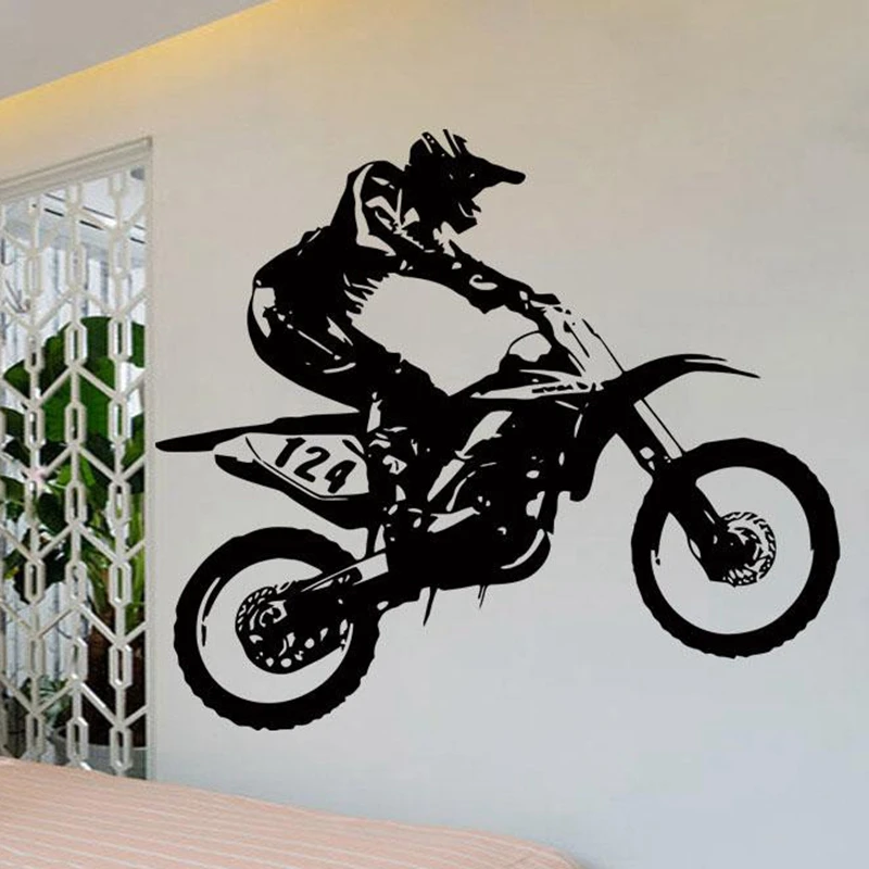 Dctal Off-road Motorcycle Sticker Vehicle Motocross Decal Posters Vinyl Wall Decals Autobike Pegatina Decor Mural Autocycle