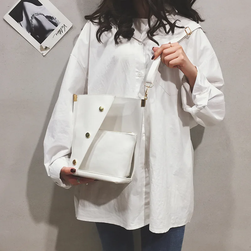 

Bag Hot Selling 2019 New Style Transparent Gel Bag Hand Shoulder Different Size Bags Two-Piece Set
