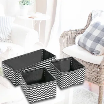

Container Toys Storage Case Set Socks Wave Pattern Foldable Wardrobe Drawer Dividers Ties Non Woven Home Underwear Portable
