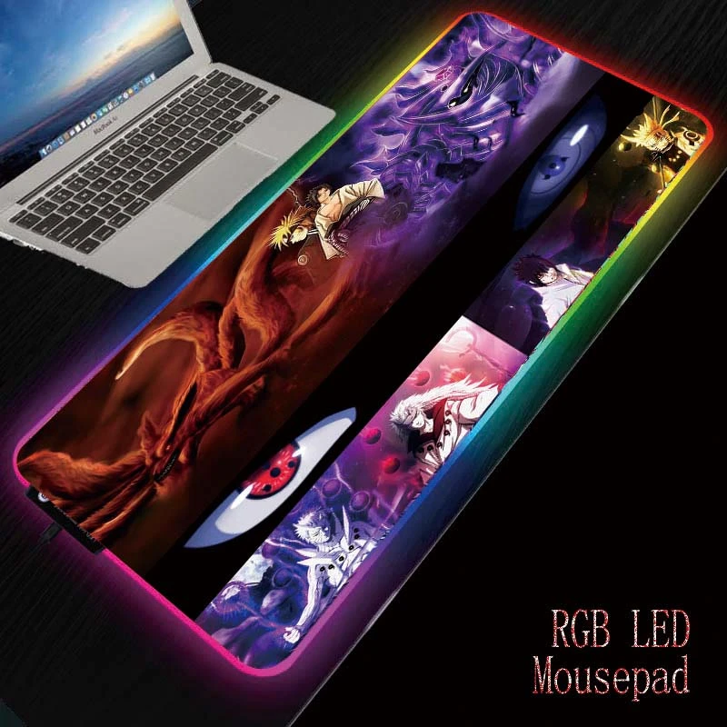 Mairuige Cartoons Anime Rgb Gaming Mouse Pad Gamer Computer Led Lighting Usb Large Mousepad Colorful Non Slip Desk Pad Mice Mat Mouse Pads Aliexpress