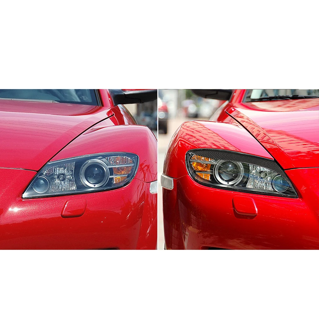 1 пара замена для Mazda RX8 Coupe 2004-2008 передняя фара с козырьком крышка из углеродного волокна