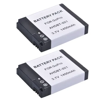 

2x1400mAh AHDBT-001 AHDBT-002 AHDBT 001 002 Battery for GoPro HD Hero 1 2 Hero1 Hero2 Motorsports Surf Outdoor 960 1080p Edition