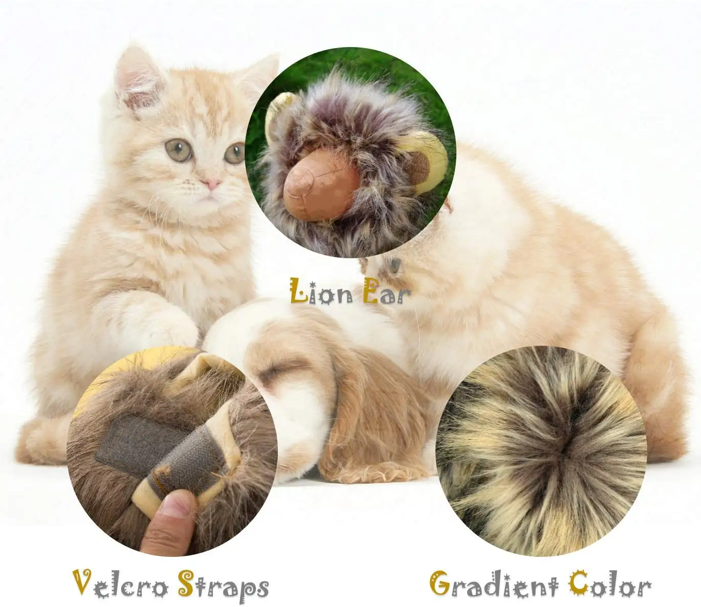 Лев грива костюм для кошки и собаки-Pet парик Одежда для Хэллоуина Вечерние