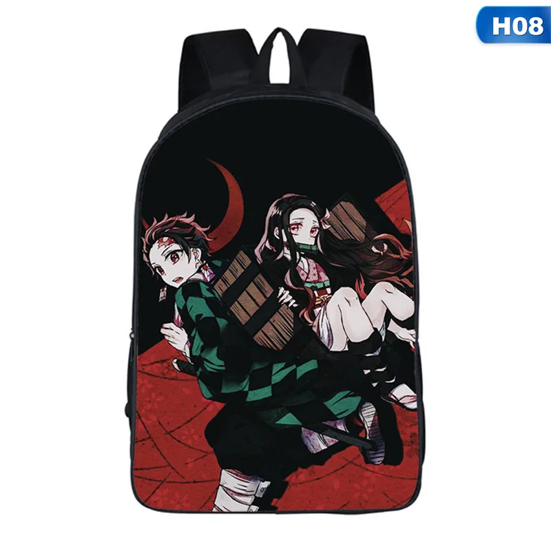 Аниме-рюкзаки Demon Slayer: Kimetsu No Yaiba Рюкзак Школьные сумки Сумки для книг водонепроницаемые дорожные сумки - Цвет: BG4257H08