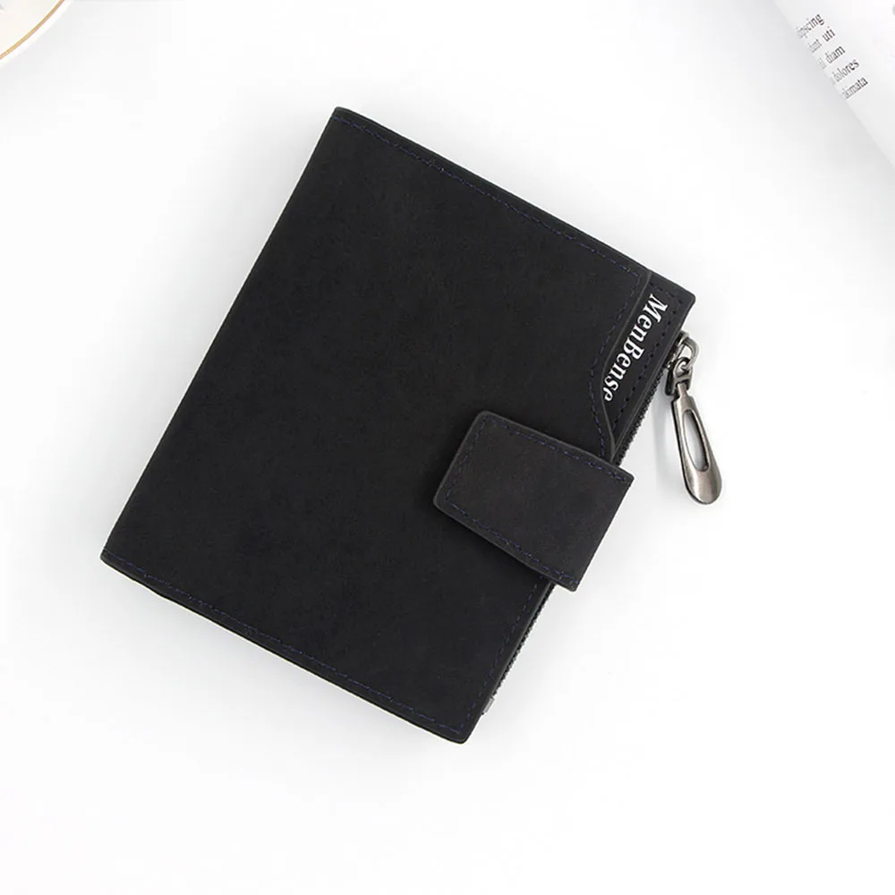 wallet black Женский кошелек Radean, модный, высокое качество, короткий кошелек, женский кожаный кошелек, маленький, на молнии, с отделением для монет, с пряжкой, треугольный, складной - Цвет: wallet black