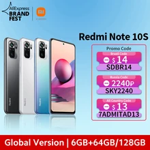 [Мировая премьера] глобальная версия Xiaomi Redmi Note 10S смартфон 64-мегапиксельная четырехъядерная камера Helio G95 6,43 "AMOLED DotDisplay 5000 мА/ч, 33 Вт