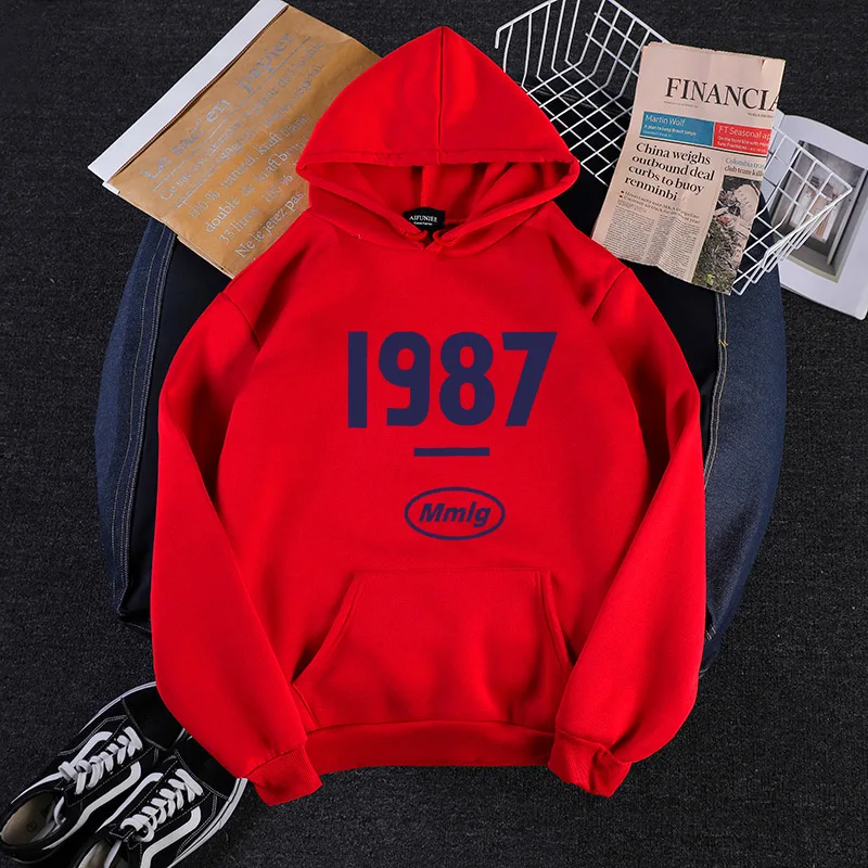 Red Shellsuning толстовки женские толстовки с принтом цифр Harajuku 9color уличная Femme плюс бархатные повседневные Пуловеры Женская одежда - Цвет: Red