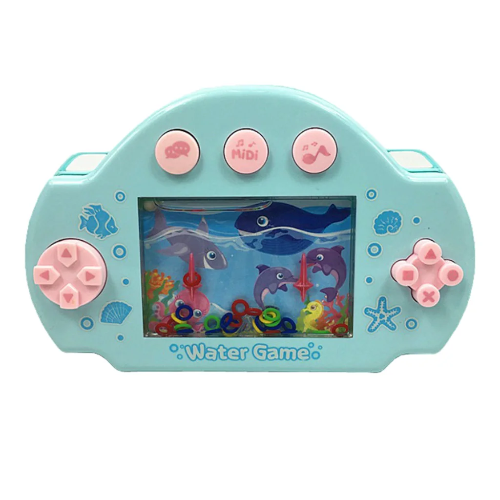 Novelty Toys Water Ring Toss Child Handheld Game Machine Parent-Child Interactive (Marine Animal)