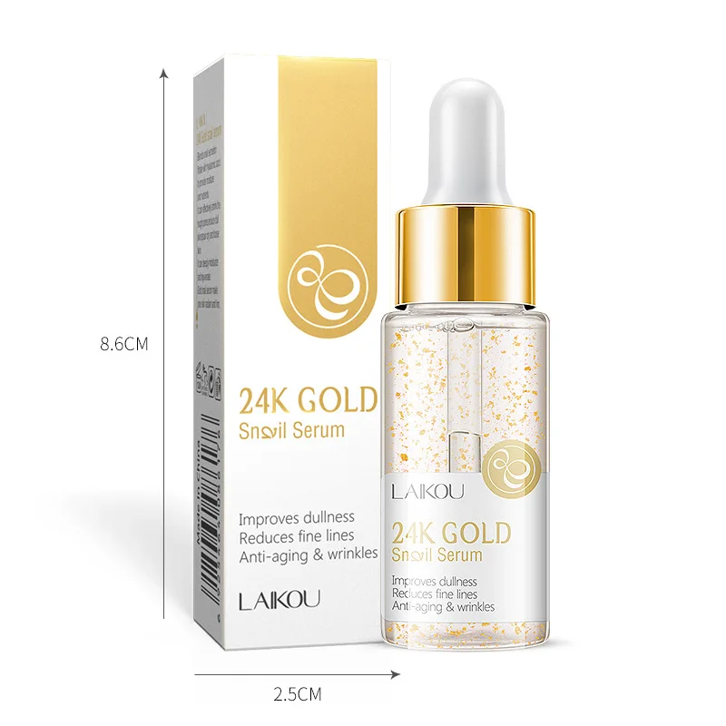 Laikou 24K Gold Sakura VC Сыворотка для лица эссенция гиалуроновой кислоты усадка пор антивозрастной увлажняющая Очищающая уход за кожей лица - Вес нетто: 24K Gold Serum