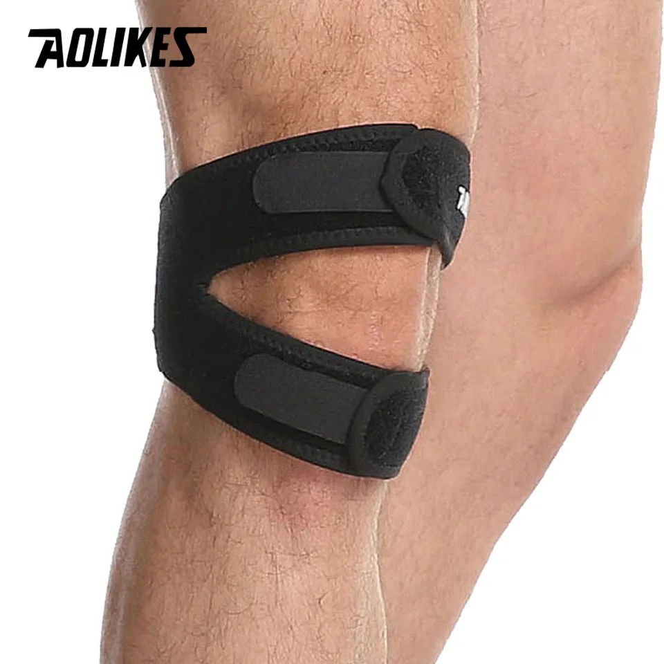 Pressurized Knee Wrap Sleeve Support Bandage Pad Elastic Braces Knee Hole Kneepad 1PCS