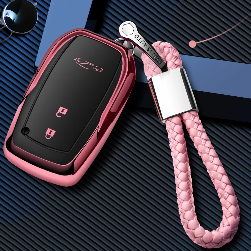 TPU soft car key case Protective Shell full cover for Toyota Highlander Camry CROWN REIZ Prado RAV4 360 Car Accessories