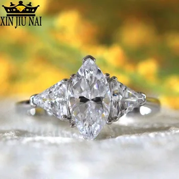 

Vintage 925 Anillos Silver Mariquesa Sapphire Topaz Citrine Wedding Engagement Couple Lover Women Men Ring Jewelry