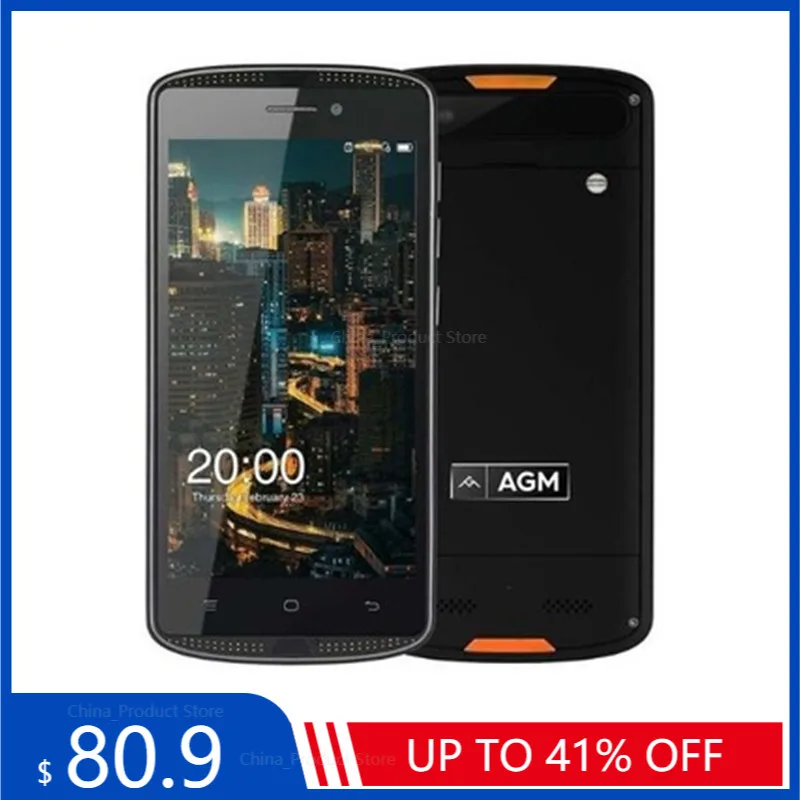 AGM X1 Mini 4G LTE teléfono inteligente 4000mAh IP68 impermeable a prueba de golpes a prueba de Android 6,0 de 5,0