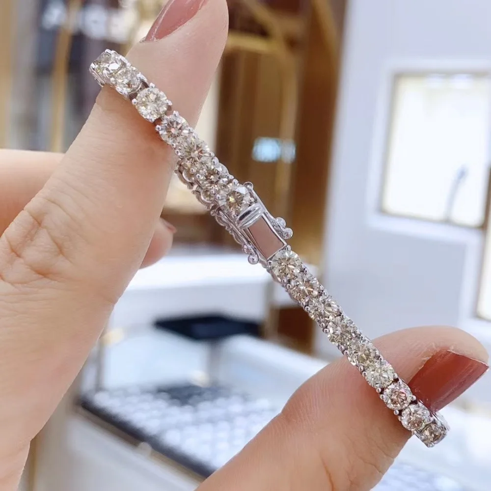 identification-bracelets Size IJ| SI 0.414 cttw Round-Cut-Diamond 18K White Gold 9.75 inches identification-bracelets Size IJ| SI 0.414 cttw Round-Cut-Diamond 18K White Gold 9.75 inches