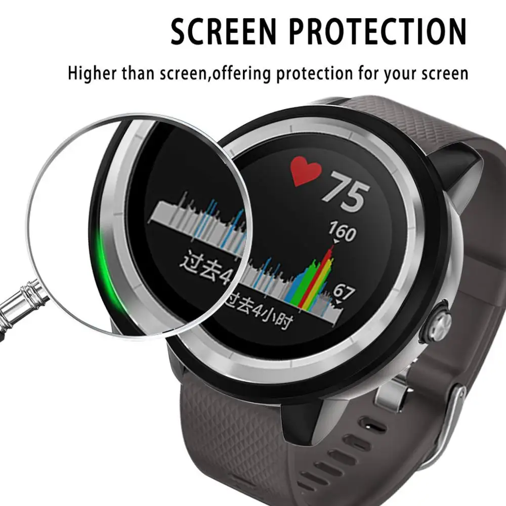 2019 чехол для смарт часов Garmin vivoactive 3 полный защитный TPU vivoactive3 Экран протектор
