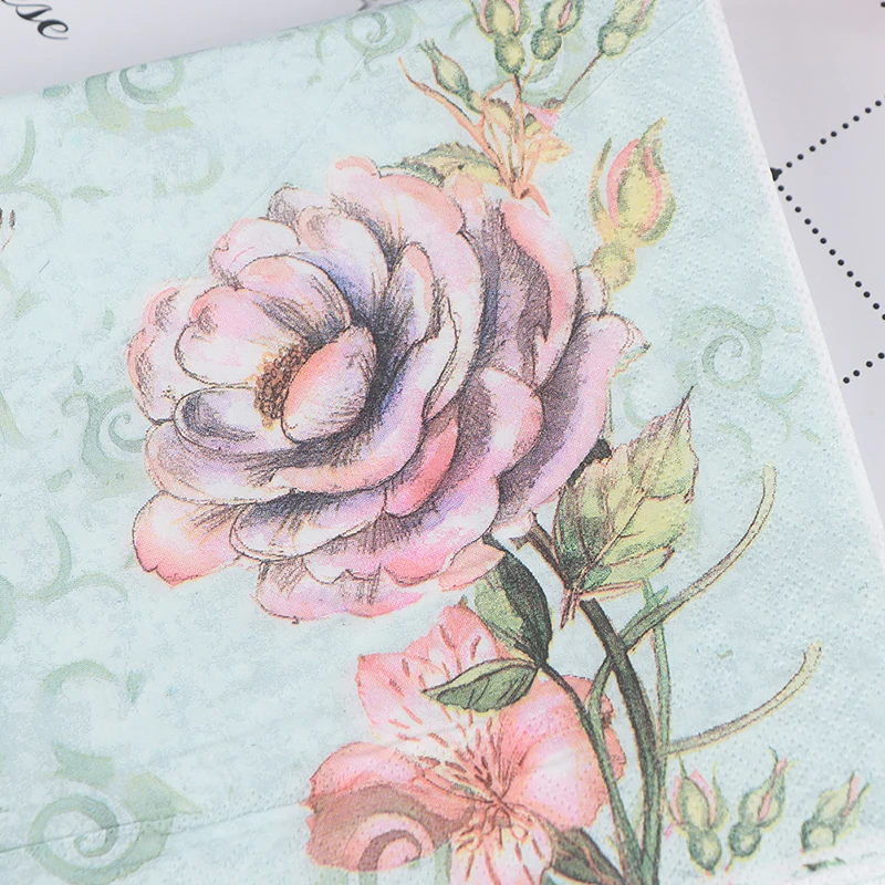 20Pcs/Pack New Printed Paper Towels Wedding Decoupage Paper Napkins For Baby Shower Birthday Decoration Kids Party Supplies