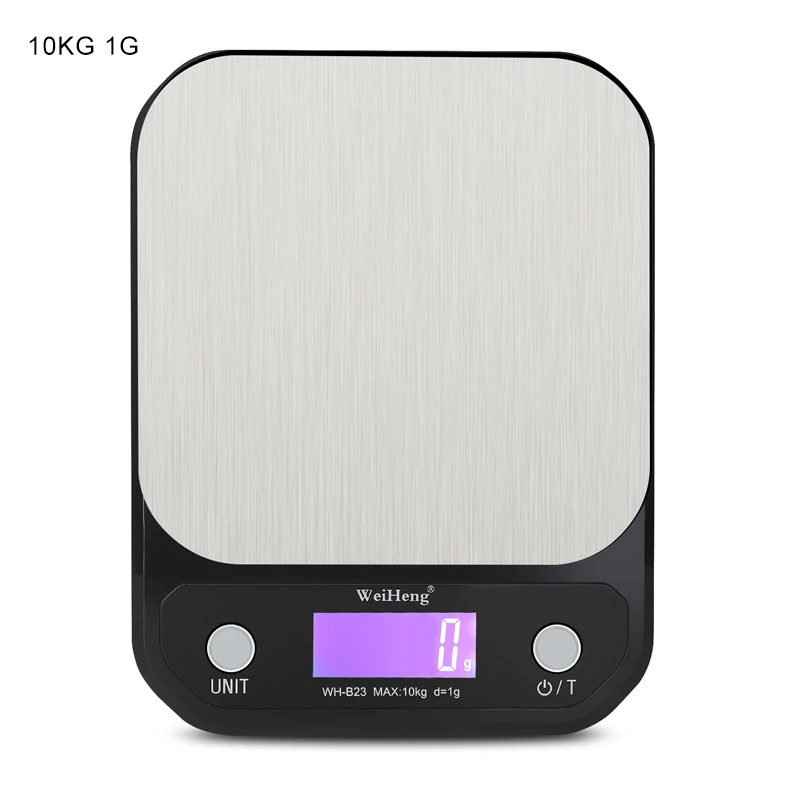 Urijk 10 кг/1 г 3/5 кг/0,1 г lcd Цифровая кухонная шкала из нержавеющей стали портативные пищевые высокоточные весы весят электронные весы - Цвет: 10kg 1g
