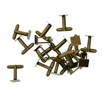 

20x Brass Cufflink Cuff Links Blanks Square Bezel Tray Cabochon Setting Base
