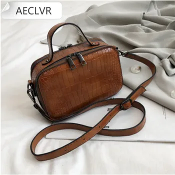 

Pattern Leather Crossbody Bags For Women 2020 Fashion Small Solid Colors Shoulder Bag Female Handbags and Purses With Handle New