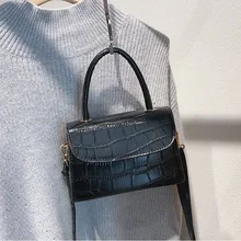 Роскошные новые модные женские сумки маленькая квадратная сумка корейский стиль камень узор Простой дизайн Кроссбоди мини женская сумка