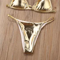 Women Gold Color Bikini Sets 5