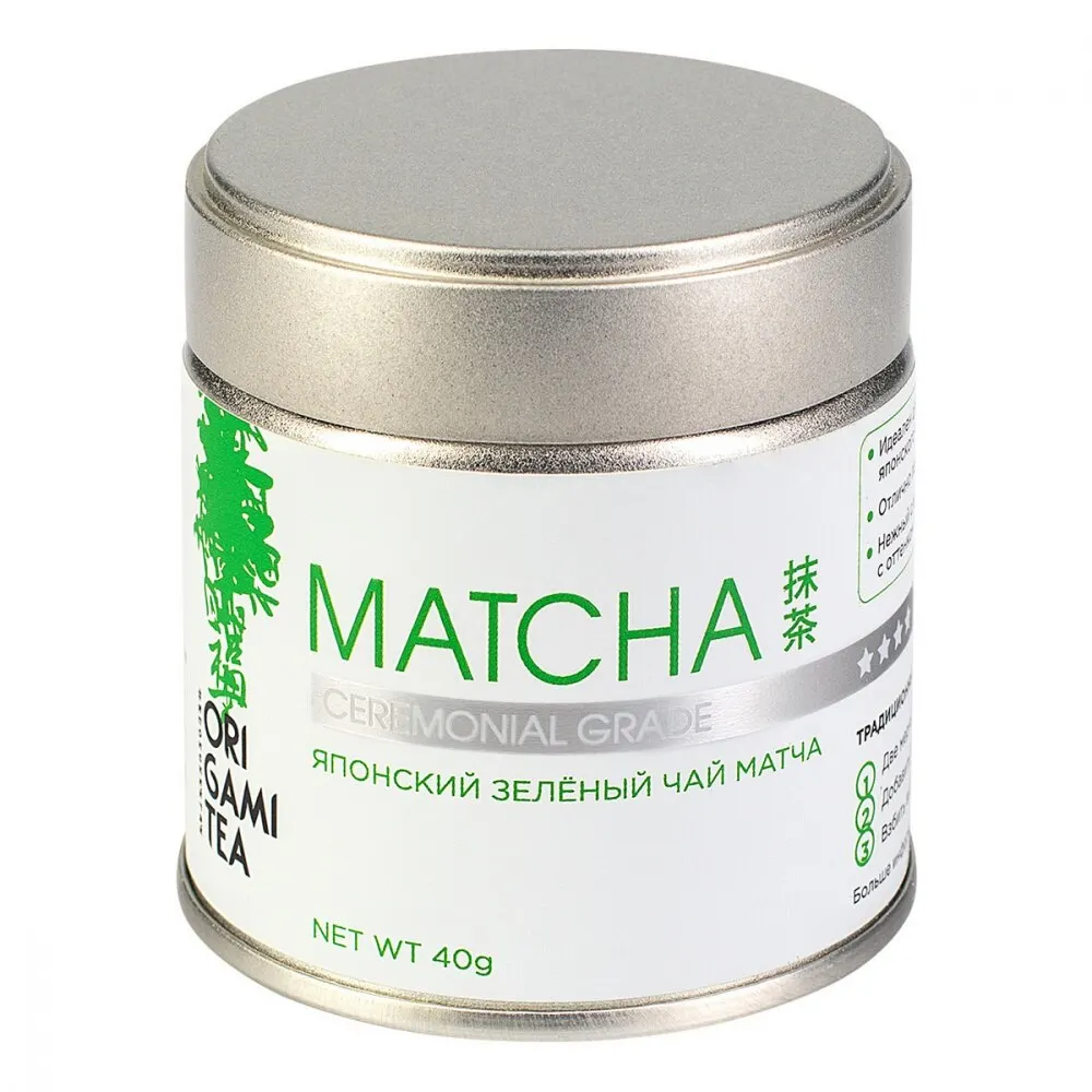 Японский зелёный чай Origami Tea &quotMatcha Ceremonial Grade" порошковый 40 гр | Продукты