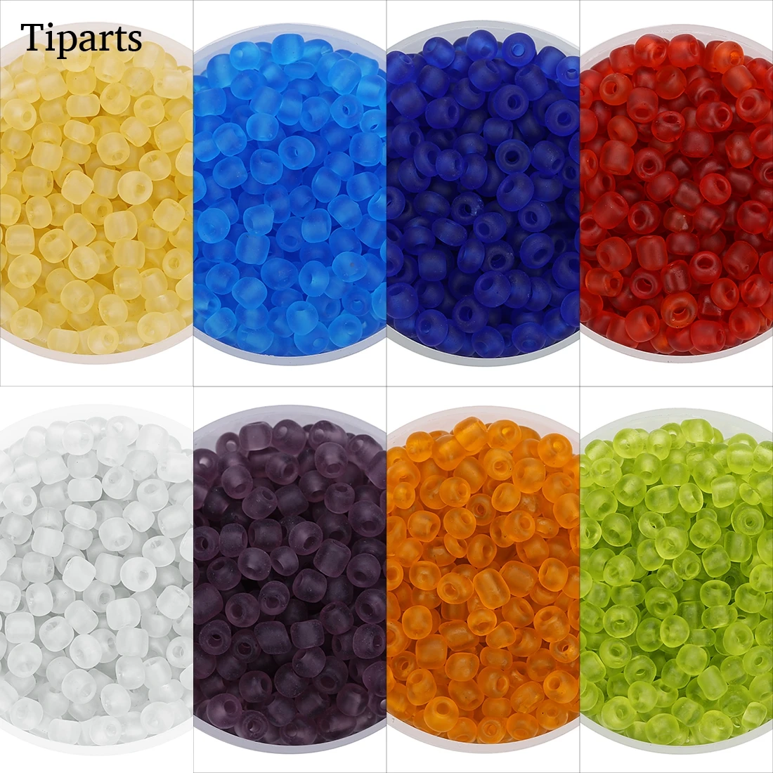 20 Perline Rotte In Vetro Smerigliato 8mm Arcobaleno – GLS89 TheBeadSelection