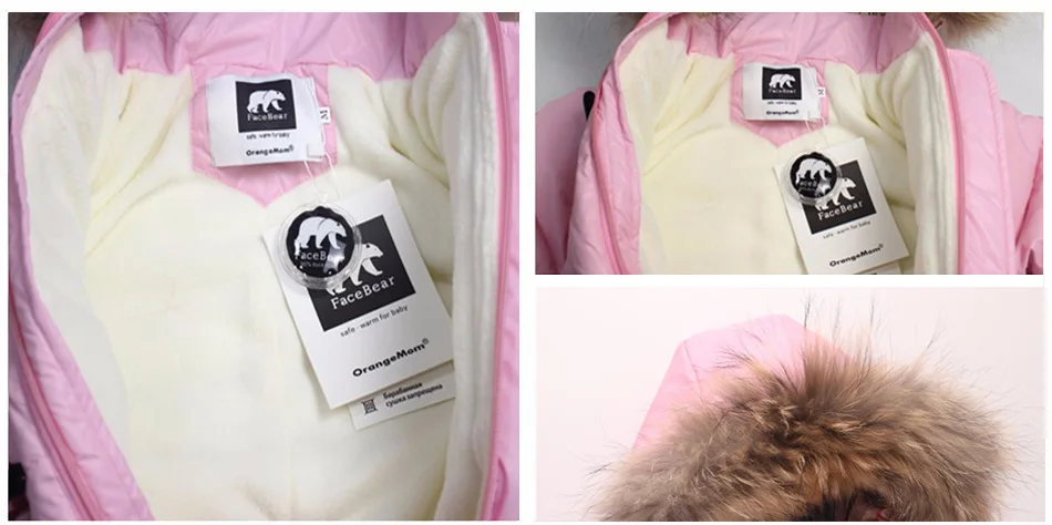 Детский зимний флисовый комбинезон Orangemom на 90% утином пуху|down snowsuit|snowsuit downjacket for girl